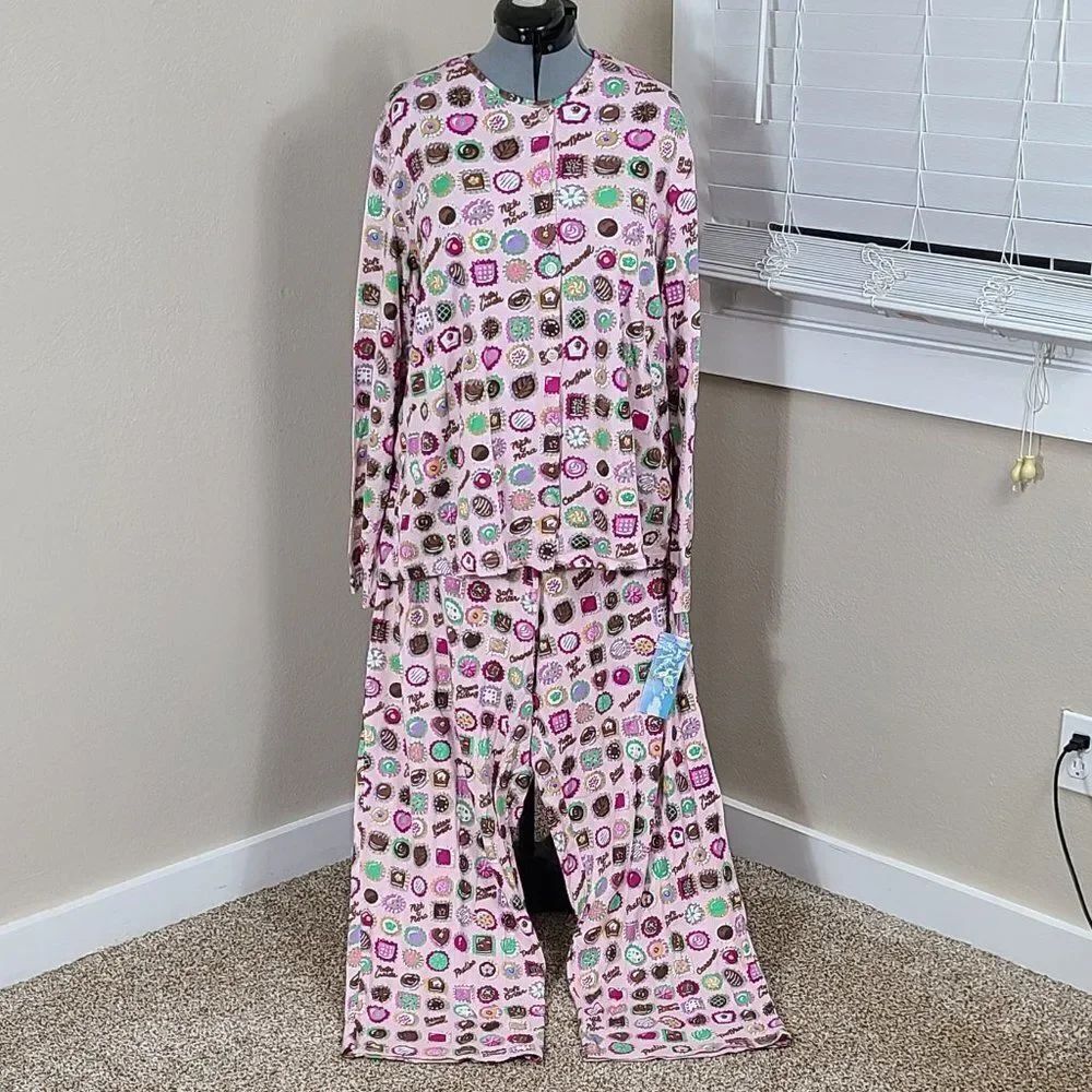 Nick & Nora Chocoholic Pajamas Plus Size 3XL Y2k New With Tags NWT